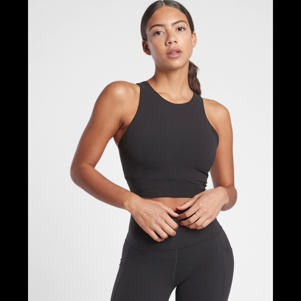 Athleta Conscious Crop XS D-DD+ NWT Black Athletic Athleasure